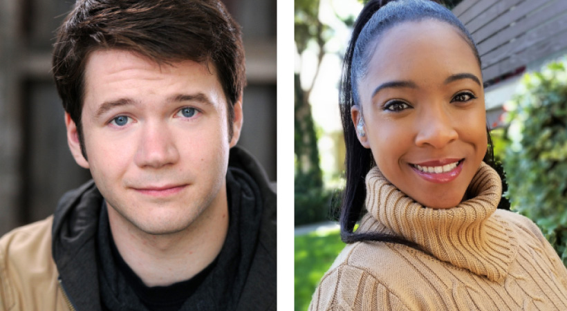 two side by side pictures ofJames Caverly, the Director of Artistic Sign Language, and Treshelle Edmond, who plays Sally of Edmond and Treshelle
